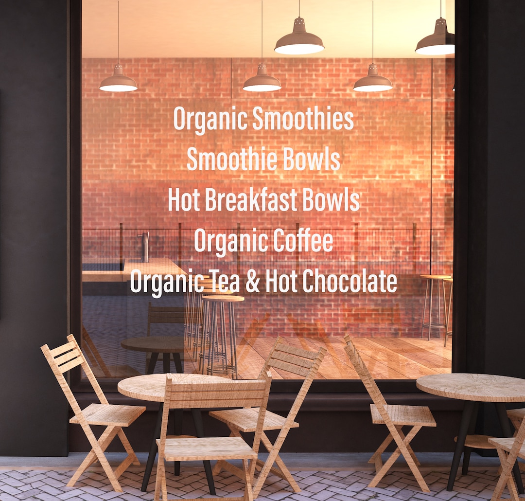 Coffee Wall Decal Coffee Window Sticker Decals for Coffee Shop 007P Etsy