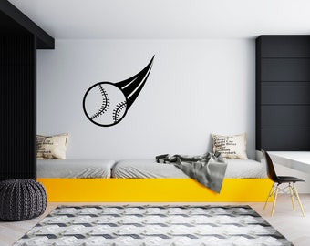 Vinilo decorativo con frase deportiva de béisbol para pared, decoración infantil, SG59