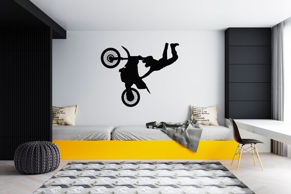 Motocross Dirt Bike Stunt Rider Sticker