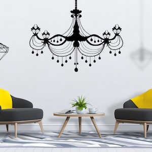 Chandelier Wall Decal  Chandelier Wall Decor  Chandelier Wall Sticker SG451