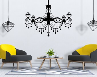 Chandelier Wall Decal  Chandelier Wall Decor  Chandelier Wall Sticker SG451