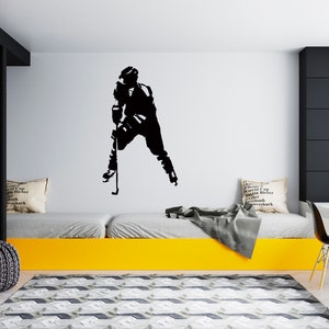 Ice Hockey Wall Decal  Hockey Player Wall Decal  Hockey Stick  Sports Hockey Quote Wall Decal SG196