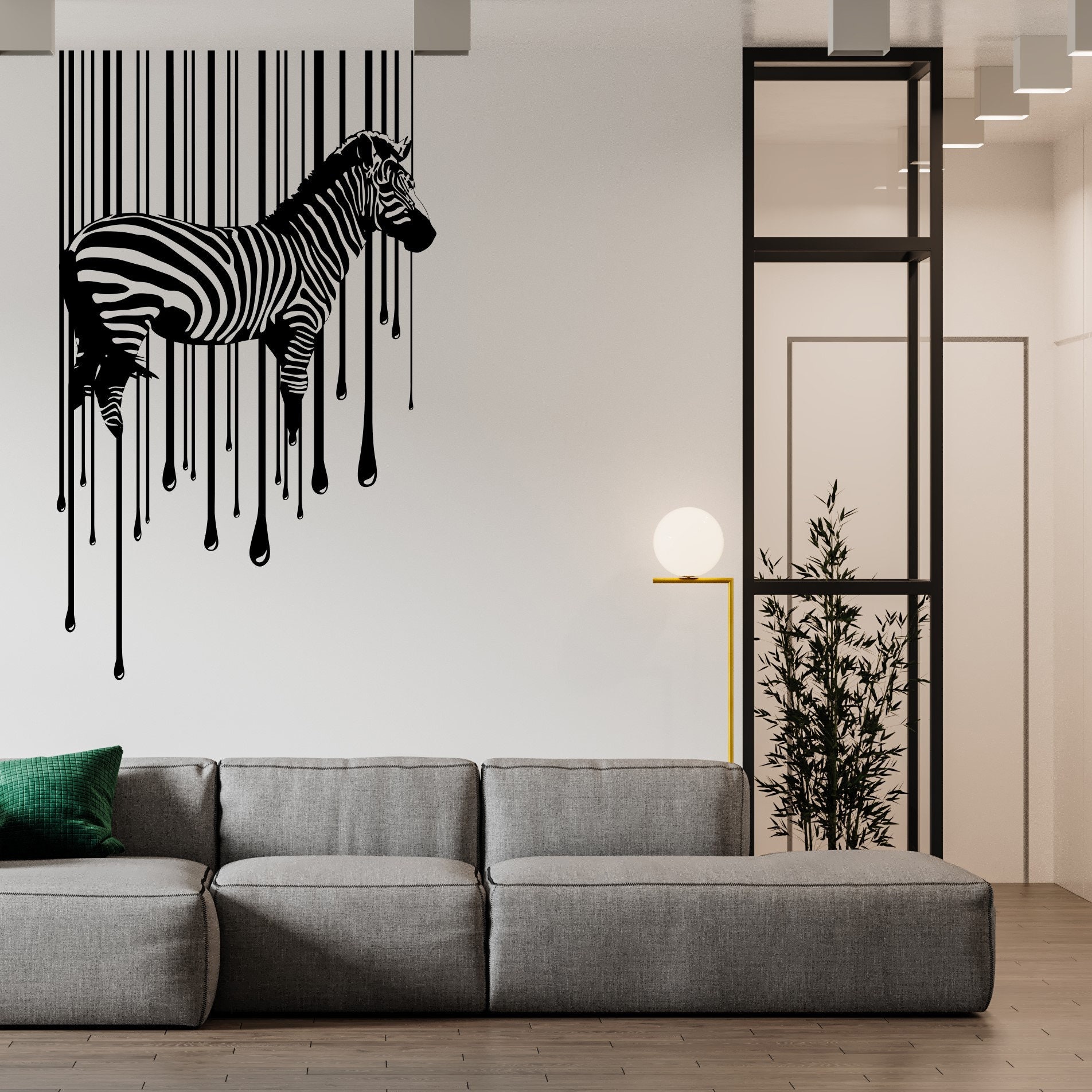 Zebra Wall Art Decal Zebra Wall Art Drippy Zebra Wall Decor Animals ...