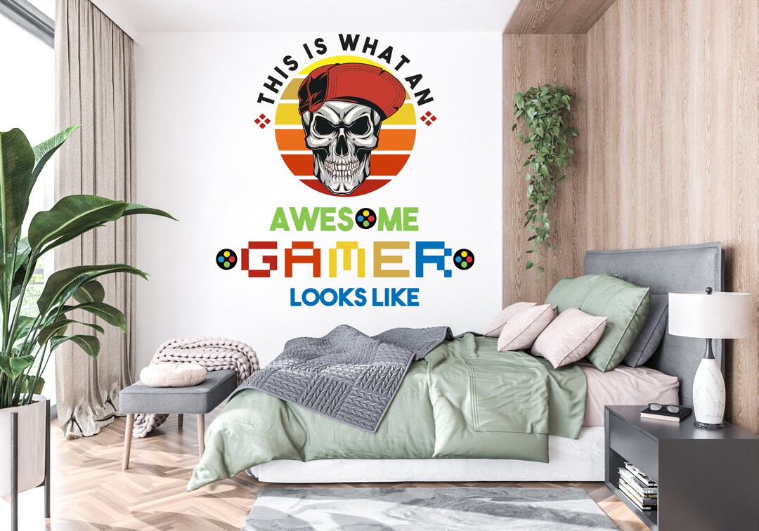 Gamer Wall Decor Custom Controller Decal Video Game Wall Decals ...