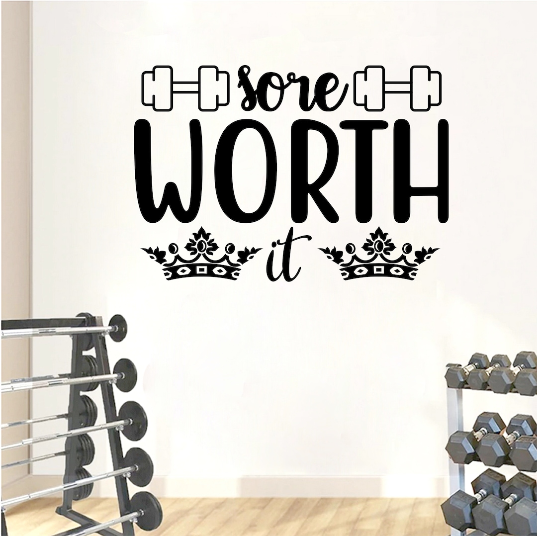 Fitness Wall Decal Workout Wall Decal Gym Wall Decor Etsy