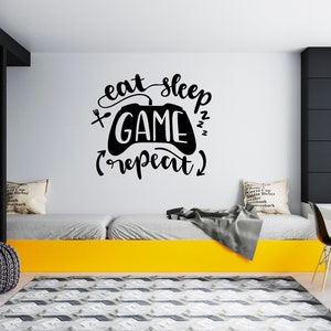 Gamer Wall Decal Video Games Wall Sticker Controller Wall Decor for Boys  SG1832