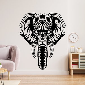 Elephant Wall Decal, Elephant Wall Art, Animals Wall Decor Safari Wall Sticker Elephant Wall Decor 1300EZ