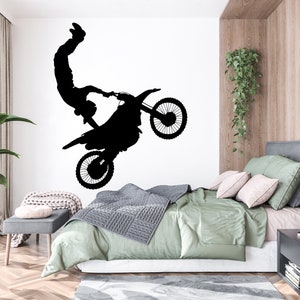 Motocross gifts, Motocross Wall Decal, Motocross Wall Art, Motocross Decor, Motorcross Wall Sticker, Motocross Wall Vinyl Freestyle 415EZ
