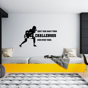 American Football Wall Decal  Football Player Wall Decal  Sports Wall Décor SG119