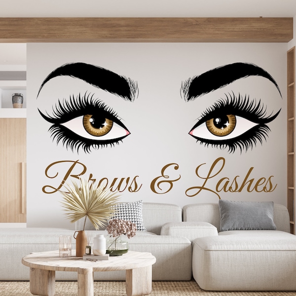 Eyelash Wall Decal Etsy