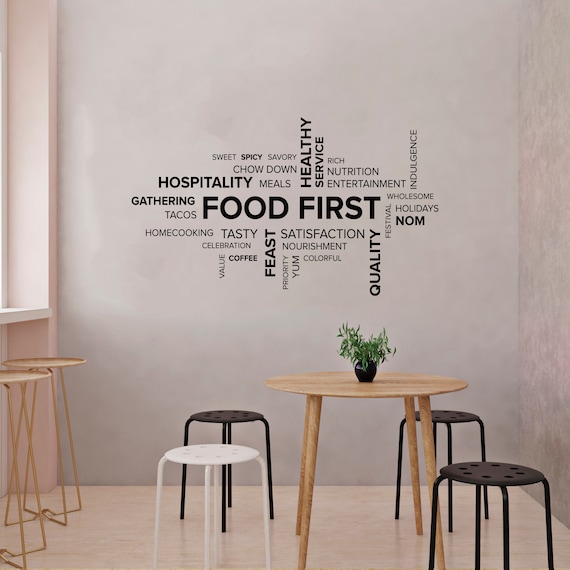 Wall Decal for Restaurant Food Wall Decal Restaurant Etsy