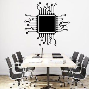 Circuit Office Wall Decal, Tech Wall Decor, Circuit Decals, Circuit Wall Art, Office Quote, Business Decal, Business Sticker 350EZ
