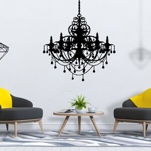 Chandelier Wall Decal  Chandelier Wall Decor  Chandelier Wall Sticker SG464