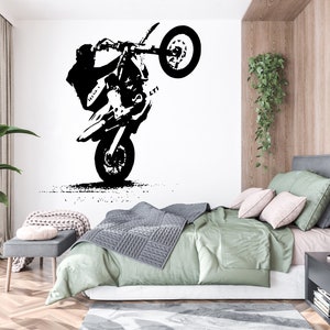 Motocross gifts, Motocross Wall Decal, Motocross Wall Art, Motocross Decor, Motorcross Wall Sticker, Motocross Wall Vinyl Freestyle 417EZ