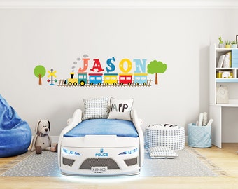 Railway Joy – Custom Name Train Wall Decal | Peel & Stick 1038EZ