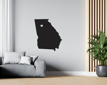 GEORGIA US Map Wall Decal USA State Wall Decal Map Wall Sticker sG 1044