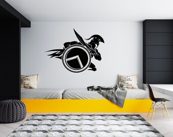 Spartan Wall Decal  Spartan Warrior Wall Decor  Gladiator Wall Art SG338