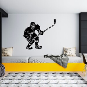 Ice Hockey Wall Decal  Hockey Player Wall Decal  Hockey Stick  Sports Hockey Quote Wall Decal SG183