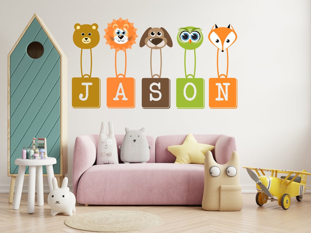 Custom Nursery Girl and Boy Name Decal for Wall, Personalized Name and ...