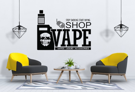Bold Vape Typography Wall Decal | Smoke Shop Statement Vinyl | Retail Decor  | SG1390