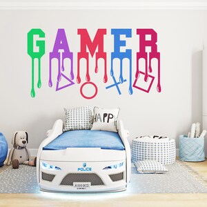 Gamer Wall Decor Gamer Controller decal Video Game Wall Decals Gamer Kids Bedroom Game Vinyl Wall Art Decals Kids Sticker 1883EZ