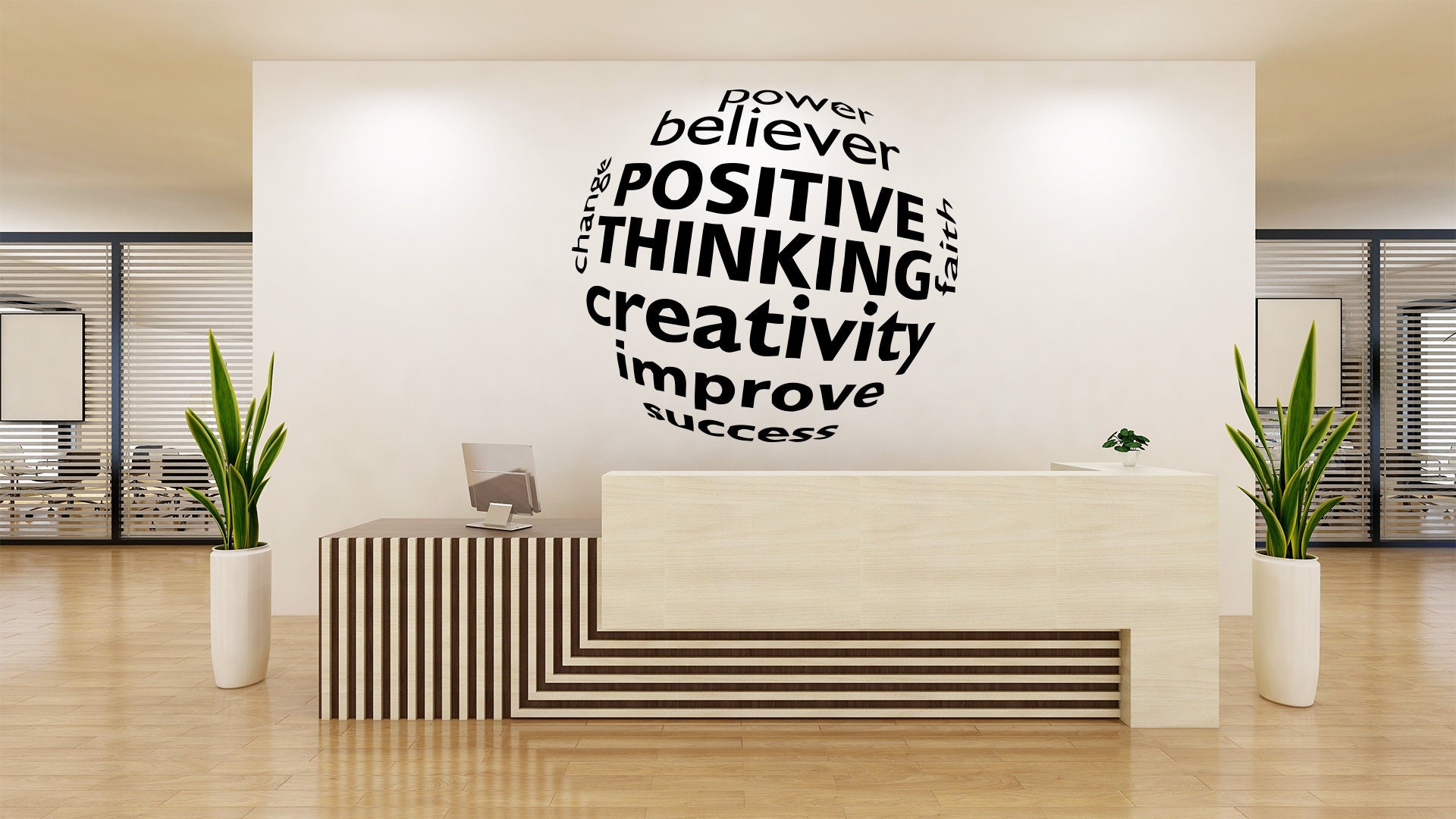 Ofiice Wall Inscriptions Creative Office Wall Branding