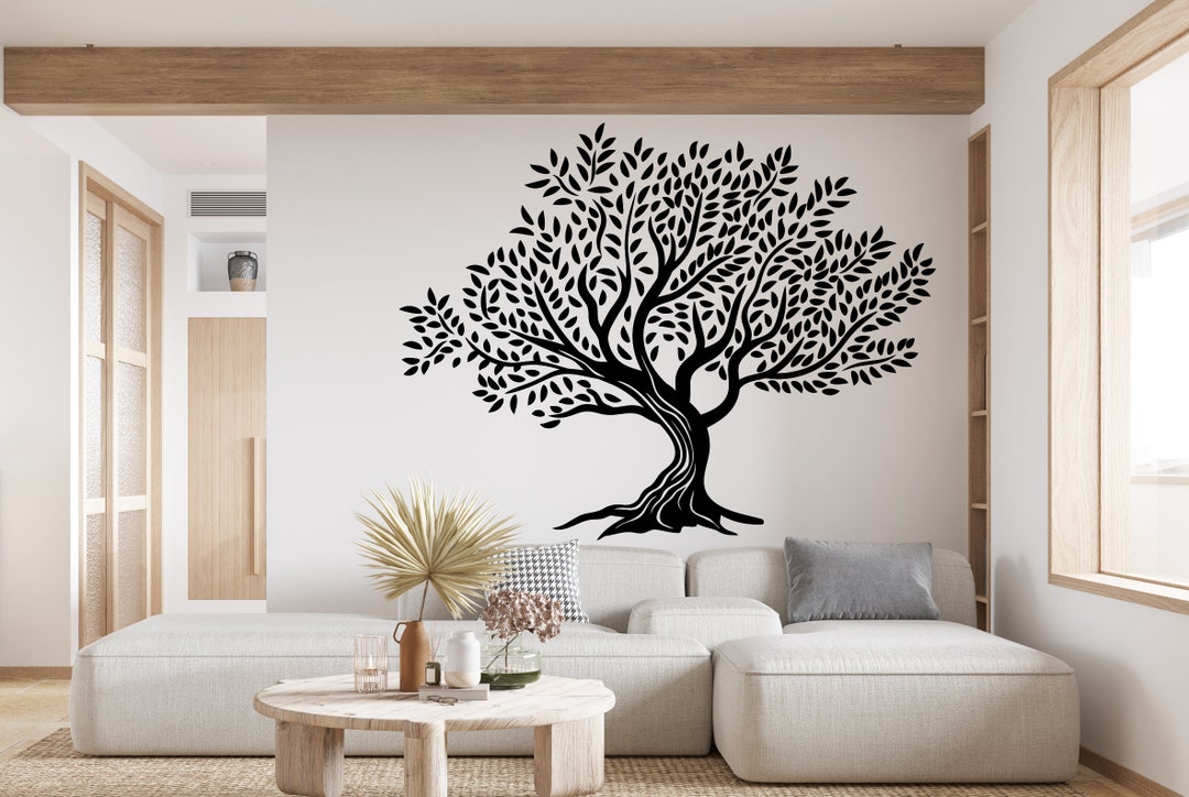 View of Olive Tree Wall Decal Tree of Life Wall Art Tree Wall Decal, Tree Art ...