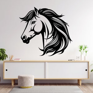 Horse Wall Decal, Horse Wall Art, Horse Wall Decor Horse Wall Sticker Horse Lover Wall Decor Animals wall decal wall stickers Bedroom 1831EZ