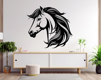 Horse Wall Decal, Horse Wall Art, Horse Wall Decor Horse Wall Sticker Horse Lover Wall Decor Animals wall decal wall stickers Bedroom 1831EZ