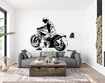 Motocross Wall Decal Dirt Bike Rider Wall Sticker Motorcycle Wall Decor 998EZ