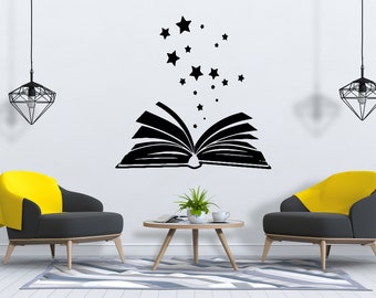 Books Wall Decal  Reading Wall Decal  Library Wall Decal  Book Quote Wall Decal SG417