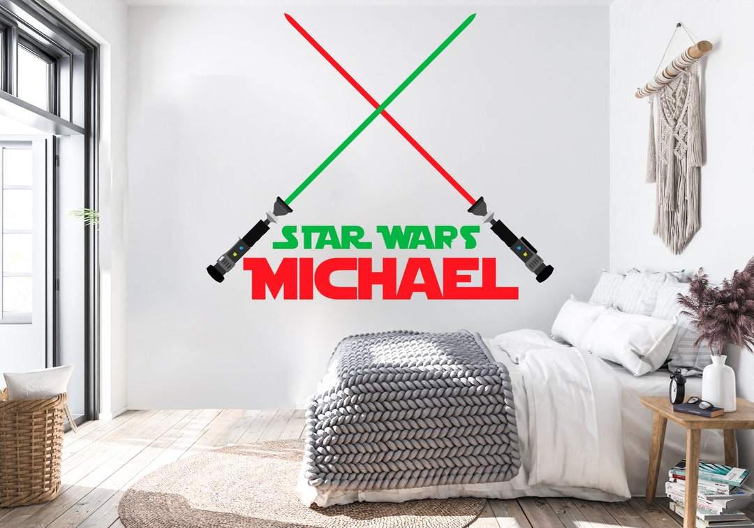Star Wars Lightsaber Wall Decor Personalized Gifts Star Wars Etsy