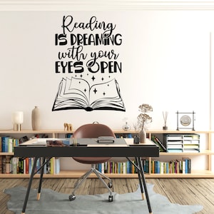 Reading is Dreaming Books Lover Quotes Books Wall Decals Books Wall Art Book Lover Gifts Book Wall Sticker Book Wall Decor Vinyl 127EZ