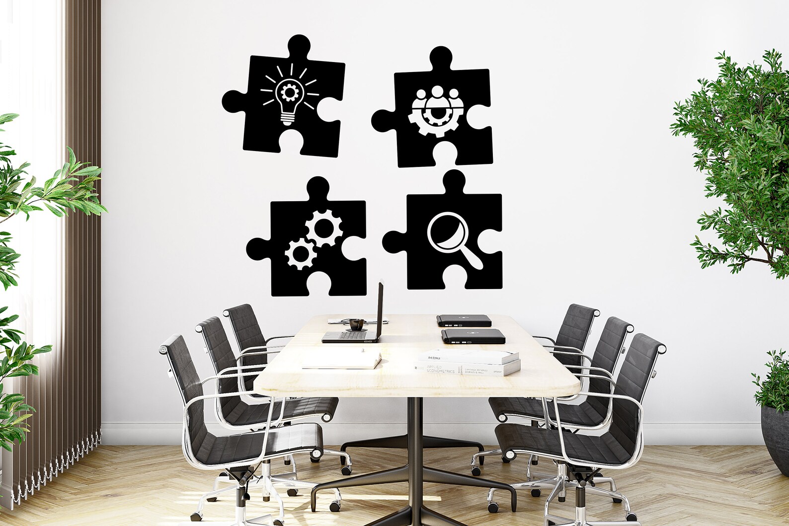 Workdesk Puzzles Puzzle Wall Decal, Office Wall Decal, Office Wall Decor, Office Decals ...