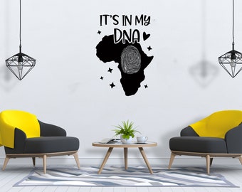 Afrika Kaart Muur Sticker Afrika Continent Muur Sticker Afrika Wall Art SG 1022