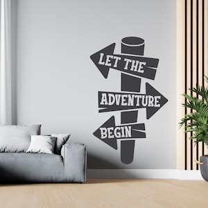Travel Wall Decal Camping Wall Sticker Adventure Quote Wall Decal for RV SG 1117