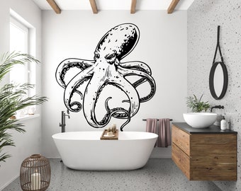 Octopus Wall Decor, Octopus Wall Decals, Tentacles Wall Art, Stickers Bedroom Octopus Wall Vinyl Tentacles Nursery Wall Decals Art 651EZ