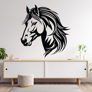 Horse Wall Decal, Horse Wall Art, Horse Wall Decor Horse Wall Sticker Horse Lover Wall Decor Animals wall decal wall stickers Bedroom 1830EZ