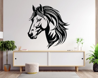 Kiwistar Cavallo Linee Adesivo in 6 Dimensioni – Wall Sticker Wall Sticker, 72_Hellgrau, 80 x 42 cm