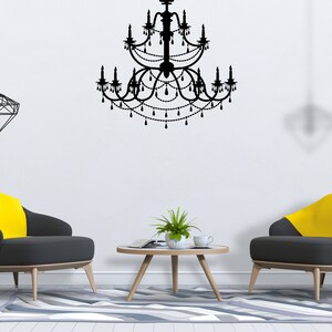Chandelier Wall Decal  Chandelier Wall Decor  Chandelier Wall Sticker SG461