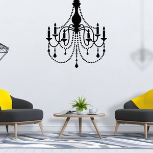 Chandelier Wall Decal  Chandelier Wall Decor  Chandelier Wall Sticker SG452
