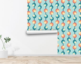 60s 70s Retro Wallpaper Papel pintado floral Papel tapiz vintage Decoración de pared sin costuras Tela vintage Papel tapiz autoadhesivo extraíble 642EZ