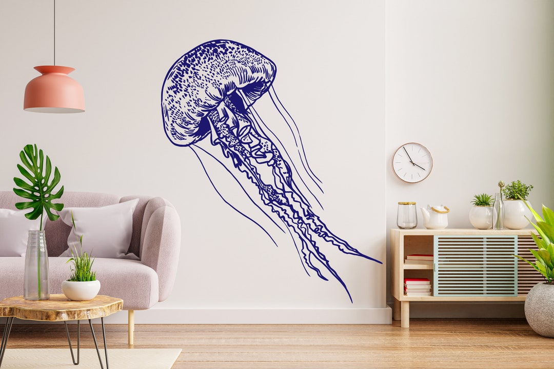 Jellyfish Wall Decor, Jellyfish Wall Decals, Sea Animals Wall Art