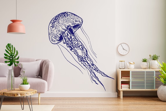Jellyfish Wall Decor, Jellyfish Wall Decals, Sea Animals Wall Art