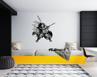 Spartan Wall Decal  Spartan Warrior Wall Decor  Gladiator Wall Art SG337