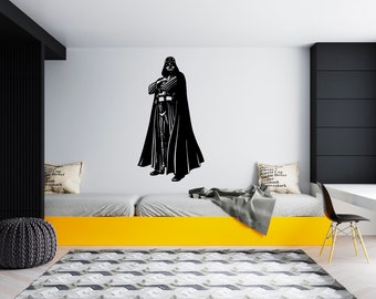 Darth Vader Silhouette Wandtattoo | Star Wars Charaktere | Jungen Schlafzimmer Dekor | SG4