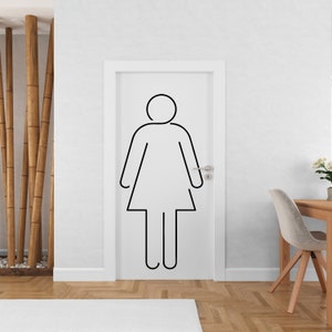Badezimmer Frau Zeichen Aufkleber, Badezimmer Tür Aufkleber, Badezimmer Tür Schild, Badezimmer Wand Aufkleber, Vinyl Badezimmer Tür Aufkleber, Badezimmer Schilder 1866EZ