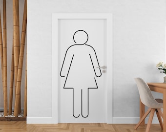 Autocollant Déco WC & Salle De Bain - Sticker Porte Étanche, Décor Murale Amusante Pour Toilettes