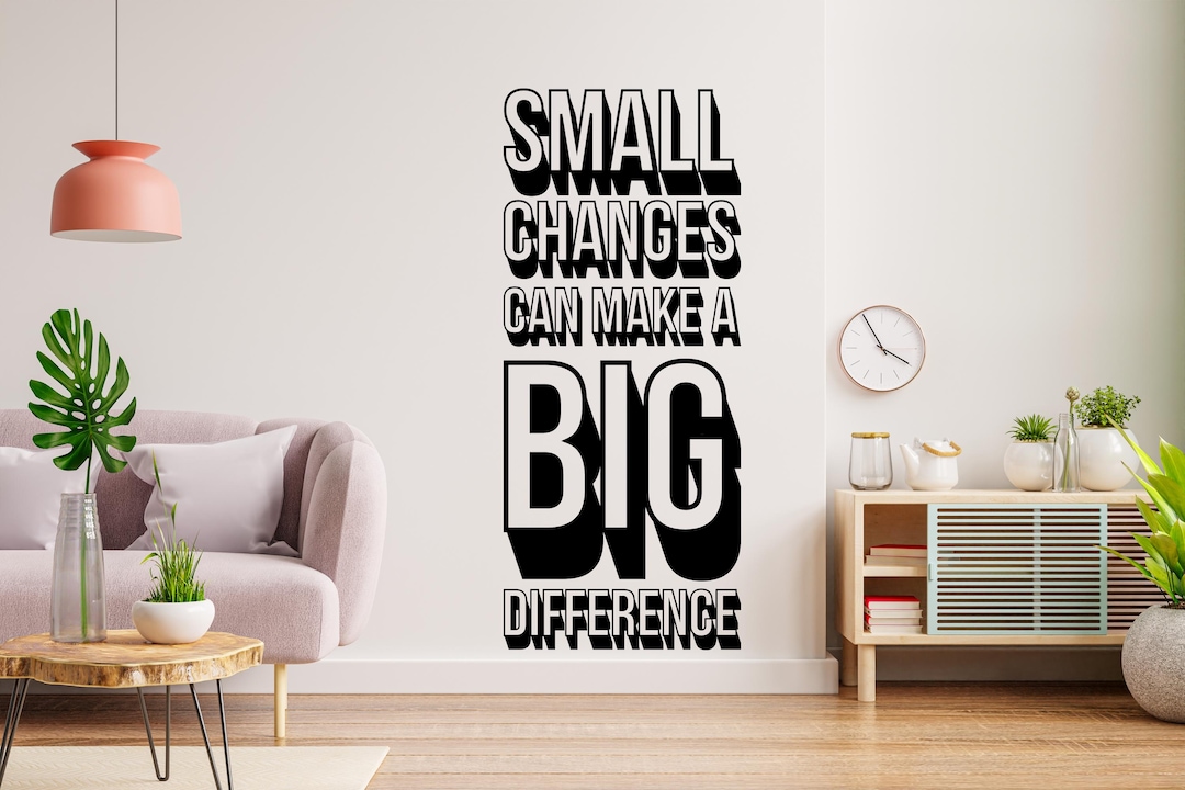 Small Changes Can Make a Big Difference, Office Wall Decal, Teamwork ...
