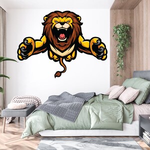 Lion Wall Decal, Lion Wall Art, Lion Wall Decor Lion Flying Wall Sticker Lion Wall Decor Animals wall decal Safari wall stickers 1506EZ